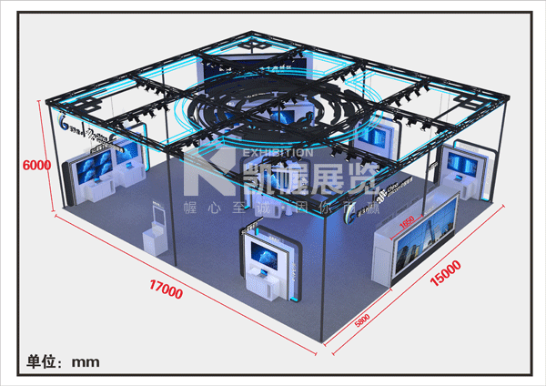 联通5G展台搭建效果图-(2)